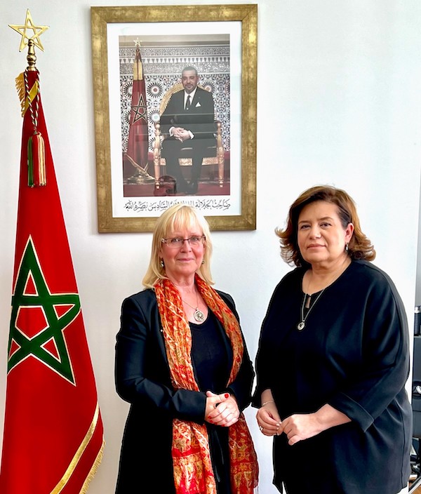 Foto von Frau Prof. Dr. Schröter mit der marokkanischen Botschafterin
